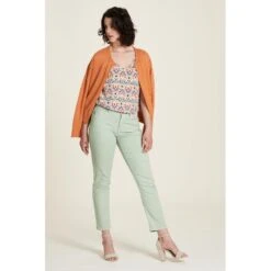 Jeans Vert Topaze En Denim De Coton Bio - Tranquillo