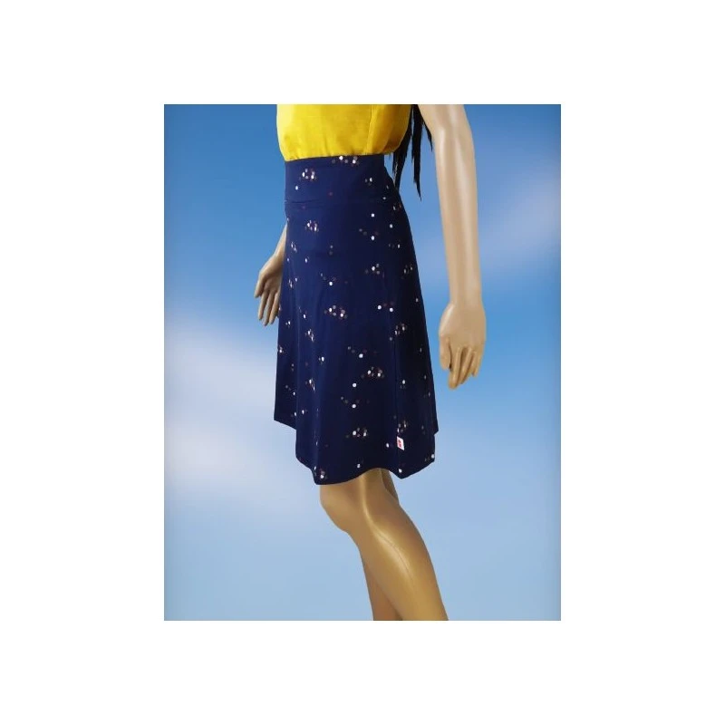 Jupe Long Dots Blue En Jersey De Coton Bio - Froy And Dind â Image 2