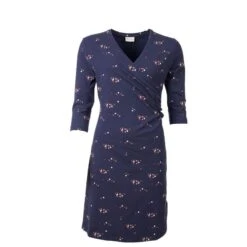 Robe Emilia Dots Blue En Coton Bio - Froy And Dind
