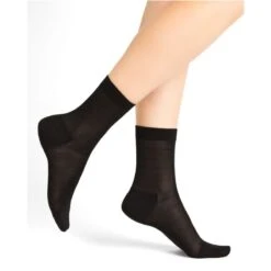 Socquettes 100% Soie Unie - BleuForêt