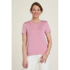 Tee-shirt En Tencel Souple Rose Vintage - Tranquillo