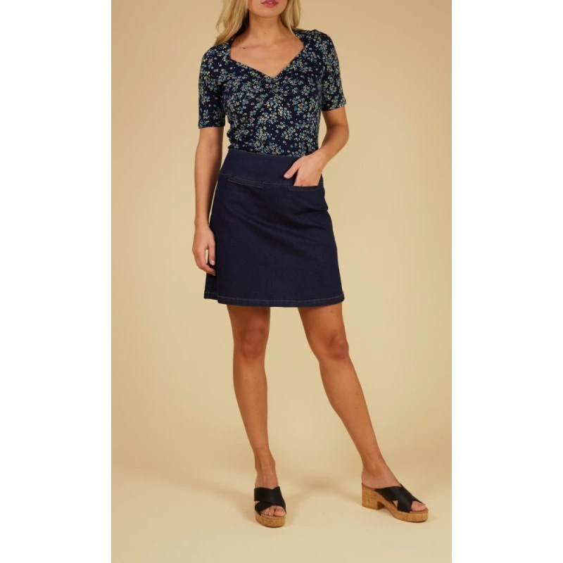 Top Diamond Frangipani Blue En Coton Bio - King Louie â Image 4